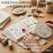 Beginner Embroidery Stitch Book with Fabric Pages, 32 Essential Stitches in Structured Learning Order for Adults, DIY Sewing Kit with Floral Motifs, Practice Patterns
